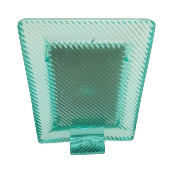 Picture Frame Acrylic Green Square Ribbed Free Standing Photo Home Ledge Decor - Picture 5 of 7